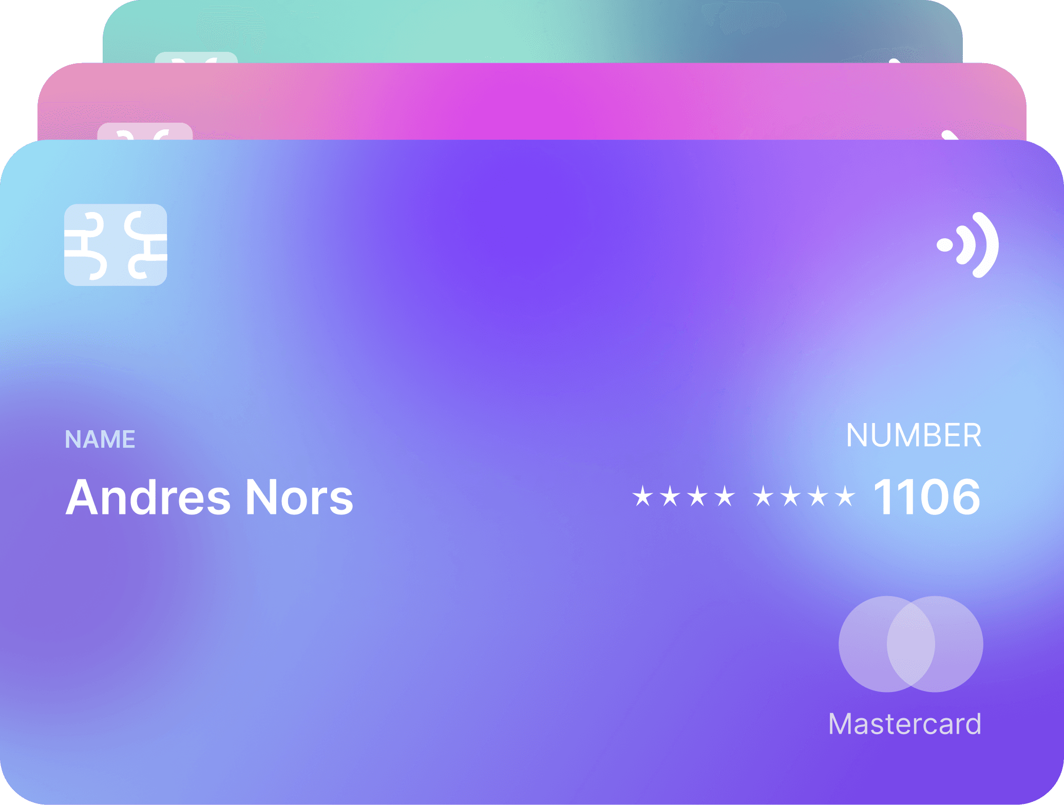 Virtual cards stack