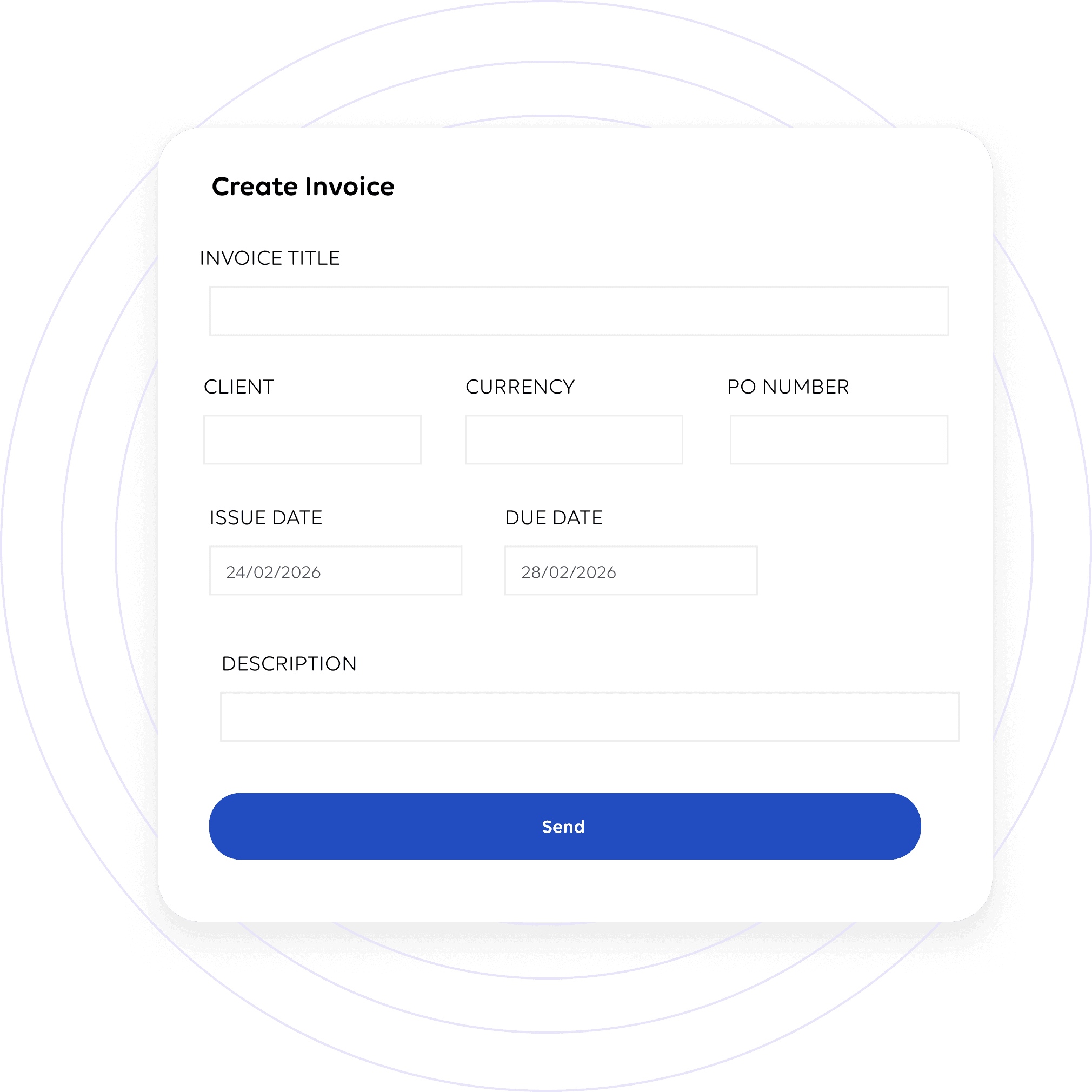 Invoice creation preview