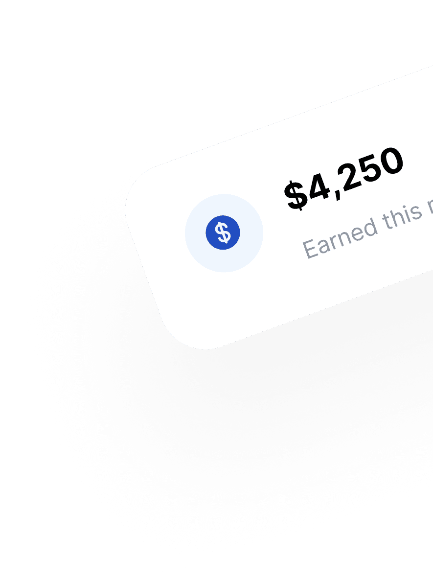 Earned this month card